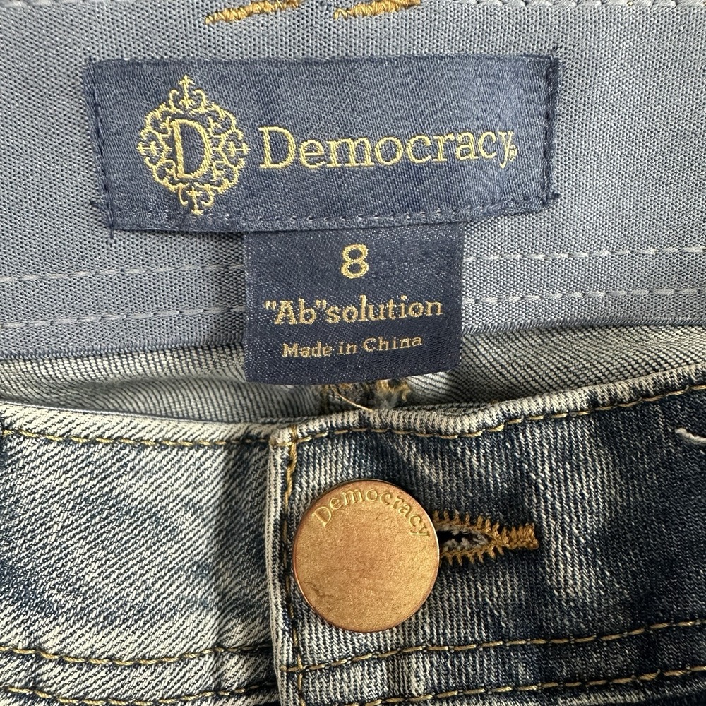 Democracy Ab Solution Bootcut Jeans Womens Size 8 Blue Medium Wash Stretch Denim - Picture 6 of 7